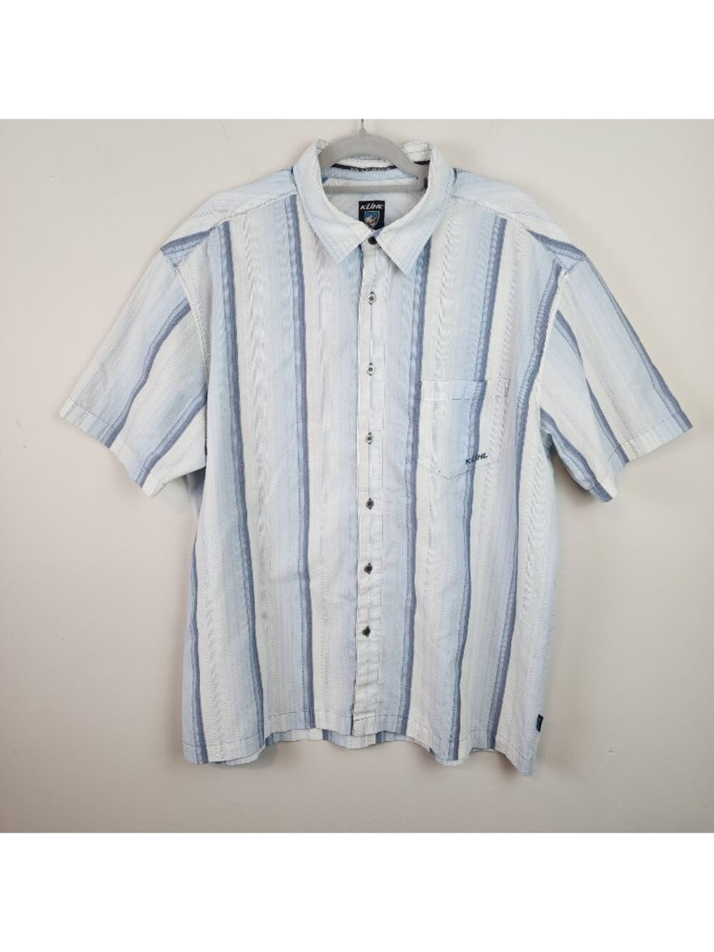 Kuhl Short Sleeve Button Down Shirt sz XXL Outdoors Hiking